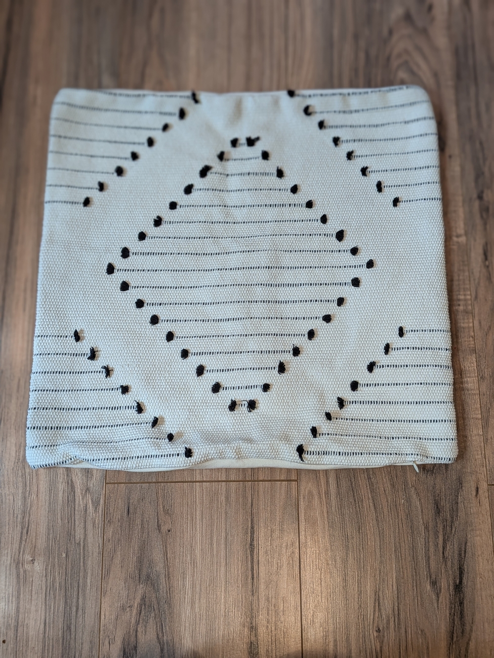 White Boho Style Pillow Cover